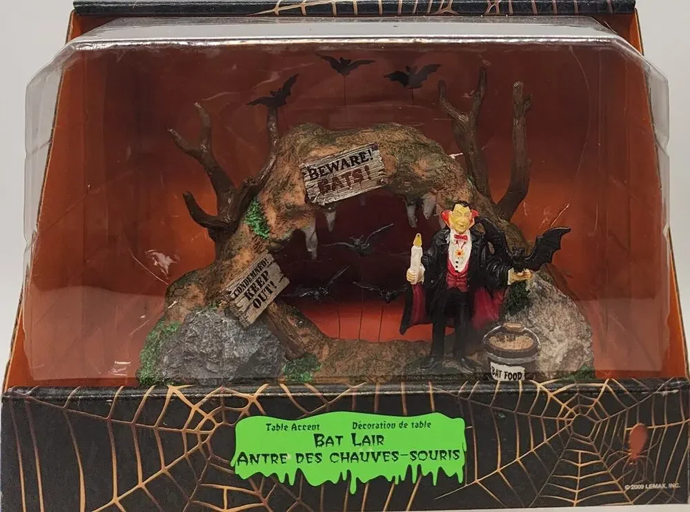 Lemax Spooky Town 2009 Table Accent Bat Lair 93724 Halloween NIB